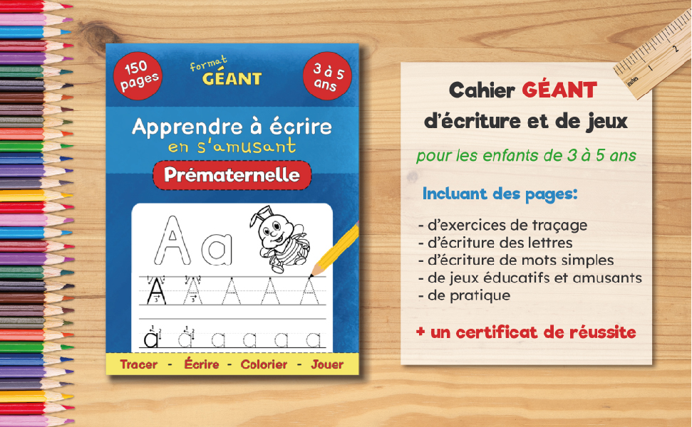 Cahier d'activités 3 ans : Apprendre a écrire , dessiner, colorier