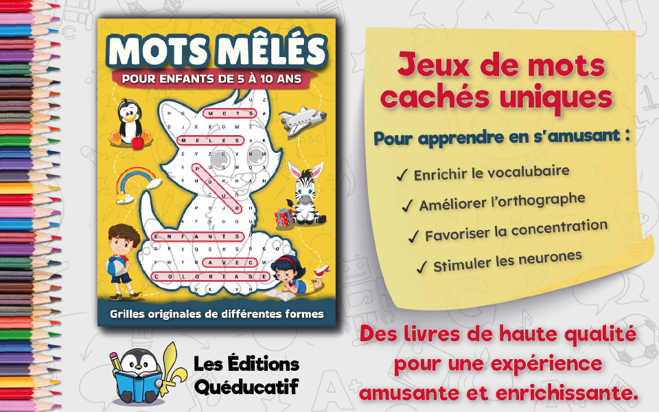 mots mêlés jeux de mots cachés pour enfants éducatif
